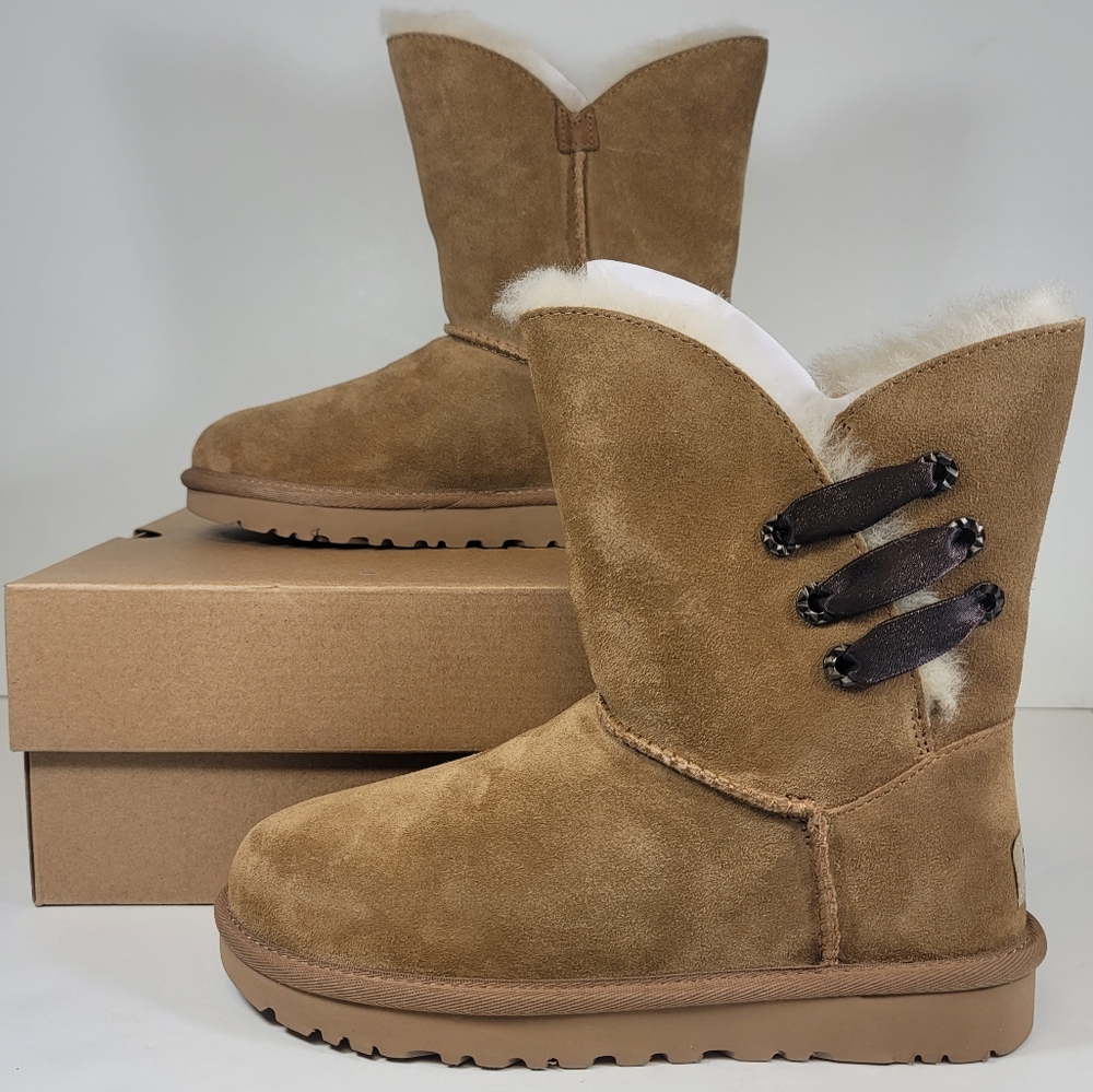 UGG Constantine Genuine Shearling Womens Boots Chestnut Size 5 New 1125811